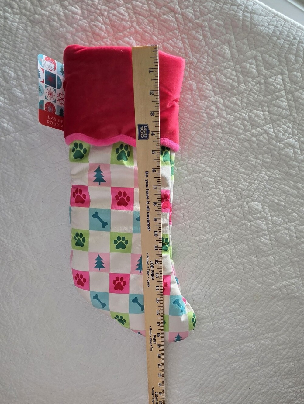 Pink Patterned Pet Stocking - Picture 6 of 9